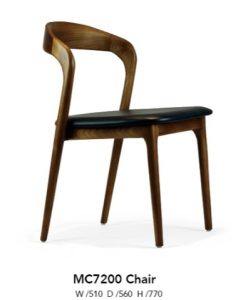 African Teak Wood Chair with cushioned seating, bistro chair, cafe chair, restaurant dining chair